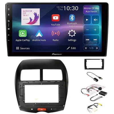 Pioneer DMH-AP6650BT + Aerpro AKMB15 Bundle 9 Inch Trapezoid Head Unit with install kit to suit 9/10 inch to suit mitsubishi asx rockford 2010-2013