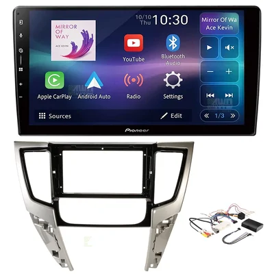 Pioneer DMH-AP6650BT + Aerpro AKMB30 Bundle 9 Inch Trapezoid Head Unit with install kit to suit mitsubishi triton 2019-2024