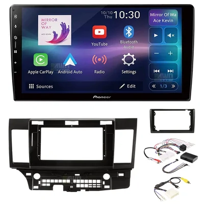 Pioneer DMH-AP6650BT + Aerpro AKMB6 Bundle 9" Trapezoid Head Unit with install kit to suit mitsubishi lancer 2007-2013