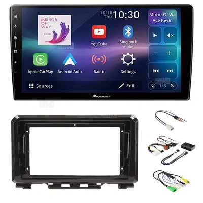 Pioneer DMH-AP6650BT + Aerpro AKSZ7 Bundle 9" Trapezoid Head Unit with install kit to suit suzuki jimny 2018-