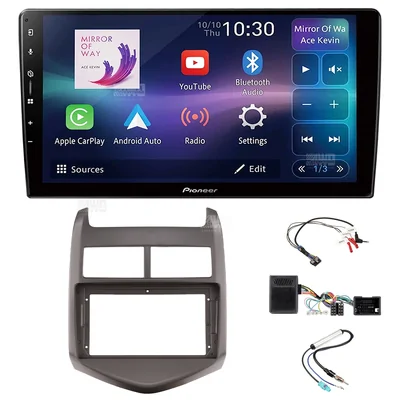 Pioneer DMH-AP6650BT + Aerpro AKTGM5 Bundle 9 Inch Trapezoid Head Unit with install kit to suit holden barina tm 2011-2016