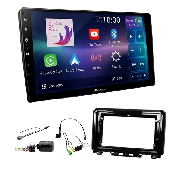 Pioneer DMH-AP6650BT 9" Trapezoid Head Unit Bundle for SUZUKI Jimny 2018-2024 