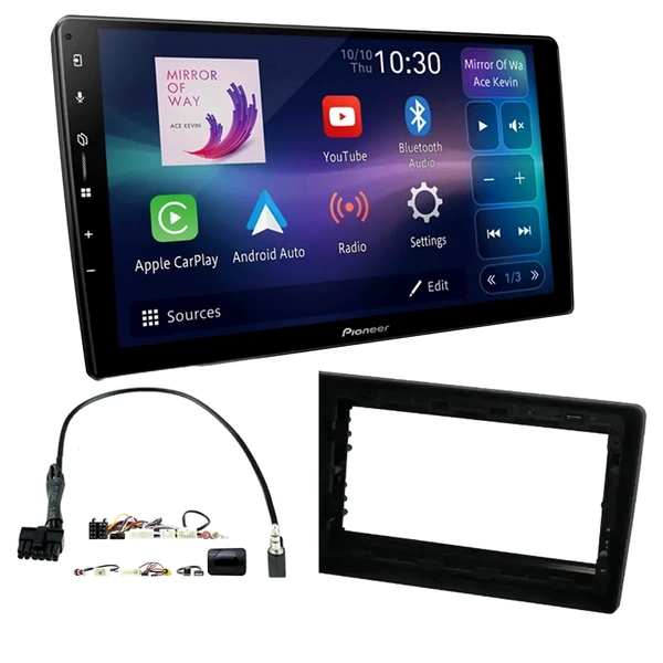 Pioneer DMH-AP6650BT 9" Trapezoid Head Unit Bundle for TOYOTA LANDCRUISER 2016 - 2021 