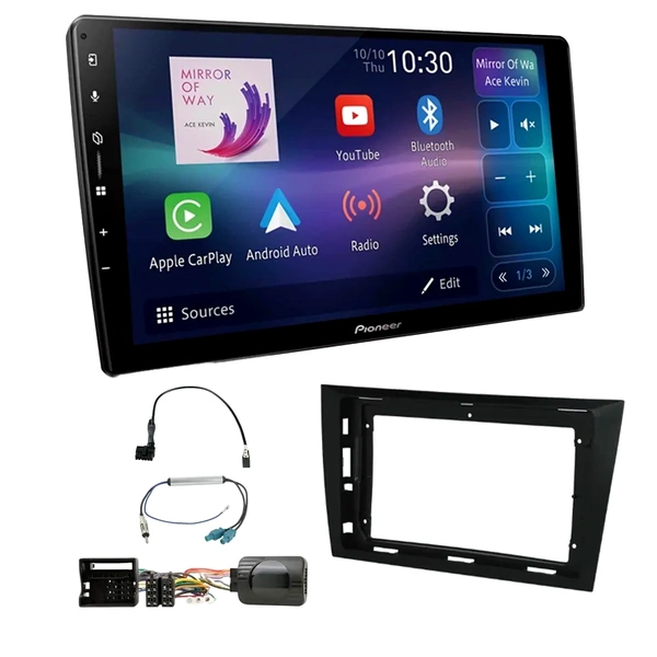 Pioneer DMH-AP6650BT 9" Trapezoid Head Unit Bundle for VOLKSWAGEN Golf 2009-2013 