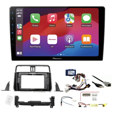 Pioneer DMH-AP6650BT 9″ Trapezoid Head Unit Bundle for Toyota LandCruiser Prado 150 Series (2017–2020) – Non-Factory Amplified Vehicles