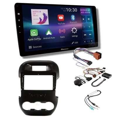 Pioneer DMH-AP6850BT + Aerpro AKFO2 Bundle 9 Inch Trapezoid Head Unit with install kit to suit ford ranger 2012-2015
