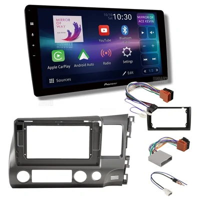 Pioneer DMH-AP6850BT + Aerpro AKHO8 Bundle 9 Inch Trapezoid Head Unit with install kit to suit honda civic 2006-2011 without swc