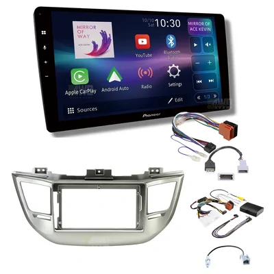 Pioneer DMH-AP6850BT + Aerpro AKHY11 Bundle 9 Inch Trapezoid Head Unit with install kit to suit hyundai tucson 2015-2018