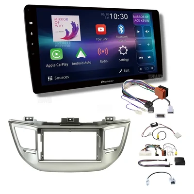 Pioneer DMH-AP6850BT + Aerpro AKHY12 Bundle 9 Inch Trapezoid Head Unit with install kit to suit hyundai tucson 2017-2018