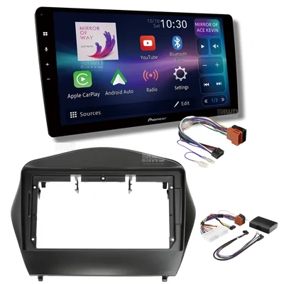 Pioneer DMH-AP6850BT + Aerpro AKHY17 Bundle 9 Inch Trapezoid Head Unit with install kit to suit hyundai ix35 2009-2013