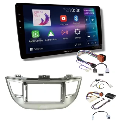 Pioneer DMH-AP6850BT + Aerpro AKHY18 Bundle 9 Inch Trapezoid Head Unit with install kit to suit hyundai tucson 2015-2016