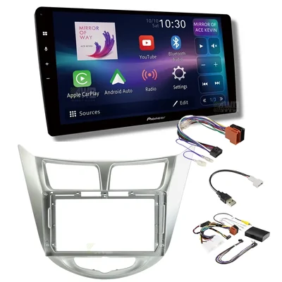 Pioneer DMH-AP6850BT + Aerpro AKHY23 Bundle 9 Inch Trapezoid Head Unit with install kit to suit hyundai accent 2016-2020