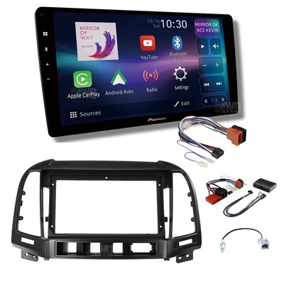 Pioneer DMH-AP6850BT + Aerpro AKHY5 Bundle 9 Inch Trapezoid Head Unit with install kit to suit hyundai santa fe 2009-2012