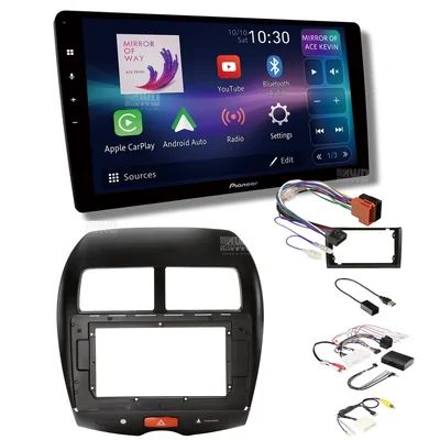 Pioneer DMH-AP6850BT + Aerpro AKMB15 Bundle 9 Inch Trapezoid Head Unit with install kit to suit 9/10 inch to suit mitsubishi asx rockford 2010-2013