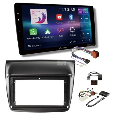 Pioneer DMH-AP6850BT + Aerpro AKMB26 Bundle 9 Inch Trapezoid Head Unit with install kit to suit mitsubishi triton & challenger