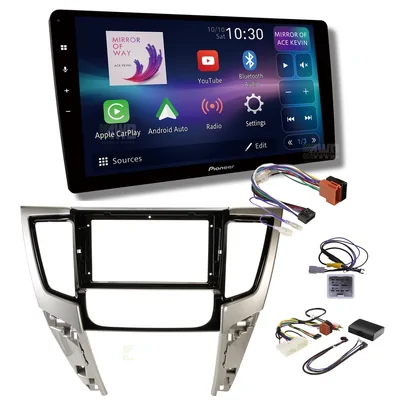 Pioneer DMH-AP6850BT + Aerpro AKMB27 Bundle 9 Inch Trapezoid Head Unit with install kit to suit mitsubishi triton 2019-