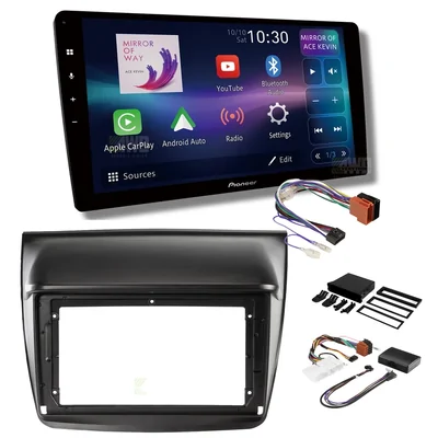 Pioneer DMH-AP6850BT + Aerpro AKMB3 Bundle 9 Inch Trapezoid Head Unit with install kit to suit mitsubishi triton & challenger 2012-2014