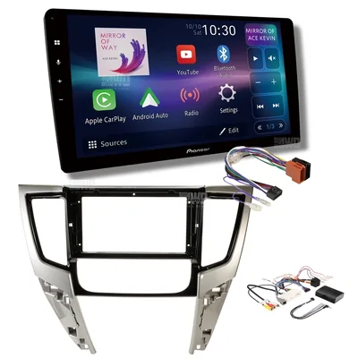 Pioneer DMH-AP6850BT + Aerpro AKMB30 Bundle 9 Inch Trapezoid Head Unit with install kit to suit mitsubishi triton 2019-2024