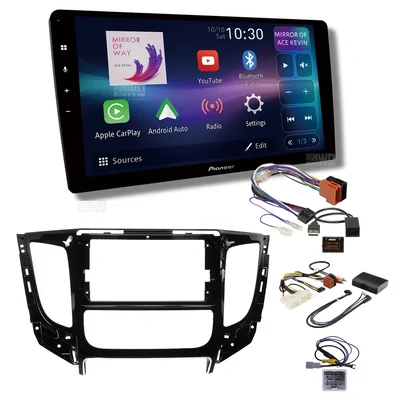 Pioneer DMH-AP6850BT + Aerpro AKMB8 Bundle 9 Inch Trapezoid Head Unit with install kit to suit mitsubishi triton 2016-2018