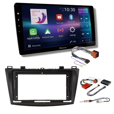 Pioneer DMH-AP6850BT + Aerpro AKMZ4 Bundle 9 Inch Trapezoid Head Unit with install kit to suit mazda 3 2009-2013