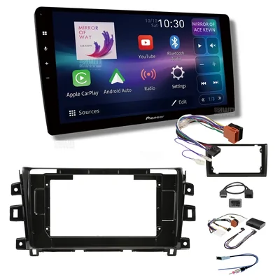 Pioneer DMH-AP6850BT + Aerpro AKNI12 Bundle 9 Inch Trapezoid Head Unit with install kit to suit nissan navara 2015-2020