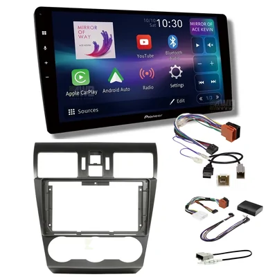 Pioneer DMH-AP6850BT + Aerpro AKSU12 Bundle 9 Inch Trapezoid Head Unit with install kit to suit subaru wrx 2014-2015