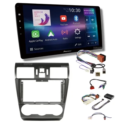Pioneer DMH-AP6850BT + Aerpro AKSU13 Bundle 9 Inch Trapezoid Head Unit with install kit to suit subaru wrx 2014-2015
