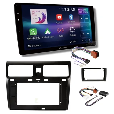 Pioneer DMH-AP6850BT + Aerpro AKSZ1 Bundle 9 Inch Trapezoid Head Unit with install kit to suit suzuki swift 2005-2010