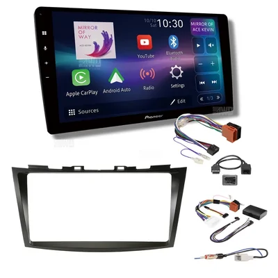 Pioneer DMH-AP6850BT + Aerpro AKSZ4 Bundle 9 Inch Trapezoid Head Unit with install kit to suit suzuki swift 2011-2017