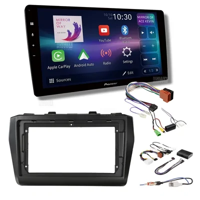 Pioneer DMH-AP6850BT + Aerpro AKSZ6 Bundle 9 Inch Trapezoid Head Unit with install kit to suit suzuki swift 2017-