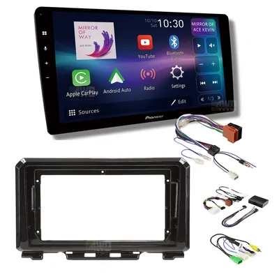 Pioneer DMH-AP6850BT + Aerpro AKSZ7 Bundle 9 Inch Trapezoid Head Unit with install kit to suit suzuki jimny 2018-