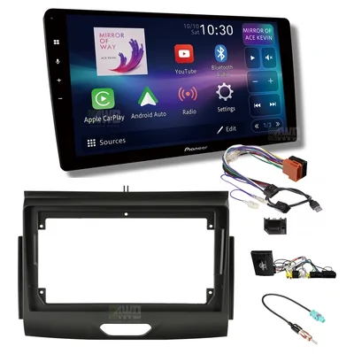 Pioneer DMH-AP6850BT + Aerpro AKTFO6 Bundle 9 Inch Trapezoid Head Unit with install kit to suit ford ranger & everest 2015-2021