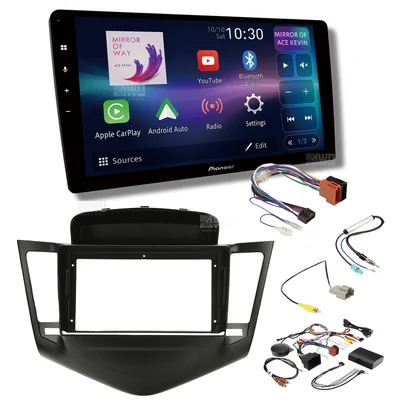 Pioneer DMH-AP6850BT + Aerpro AKTGM2 Bundle 9 Inch Trapezoid Head Unit with install kit to suit holden cruze 2009-2016