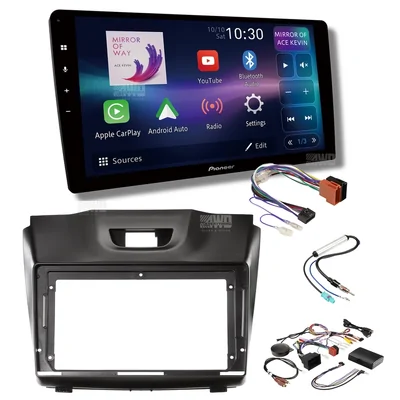 Pioneer DMH-AP6850BT + Aerpro AKTGM9B Bundle 9 Inch Trapezoid Head Unit with install kit to suit holden colorado 2014-2016