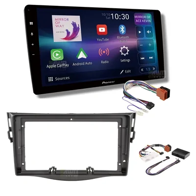Pioneer DMH-AP6850BT + Aerpro AKTO16 Bundle 9 Inch Trapezoid Head Unit with install kit to suit toyota rav4 2006-2011