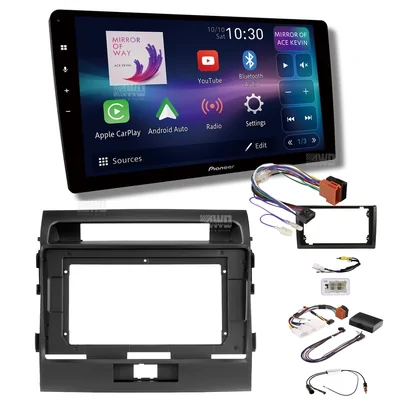 Pioneer DMH-AP6850BT + Aerpro AKTO17 Bundle 9 Inch Trapezoid Head Unit with install kit to suit toyota landcruiser 200 series