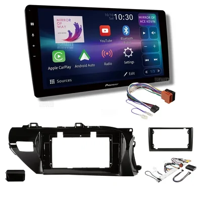 Pioneer DMH-AP6850BT + Aerpro AKTO2 Bundle 9 Inch Trapezoid Head Unit with install kit to suit toyota hilux 2015-2020
