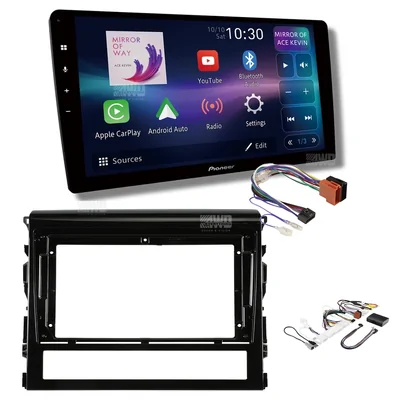 Pioneer DMH-AP6850BT + Aerpro AKTO26 Bundle 9 Inch Trapezoid Head Unit with install kit to suit toyota landcruiser 200