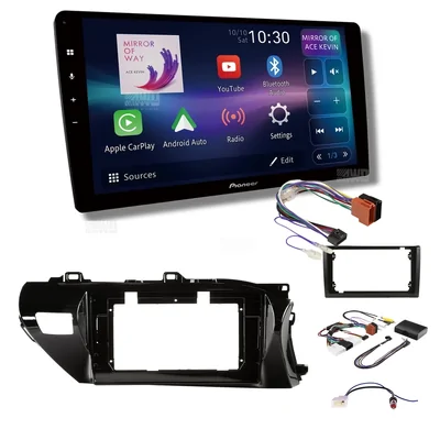 Pioneer DMH-AP6850BT + Aerpro AKTO3 Bundle 9 Inch Trapezoid Head Unit with install kit to suit toyota hilux 2020-
