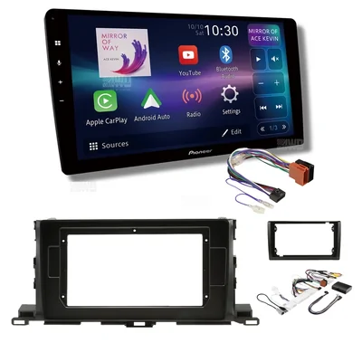 Pioneer DMH-AP6850BT + Aerpro AKTO37 Bundle 9 Inch Trapezoid Head Unit with install kit to suit toyota kluger 2014-2019