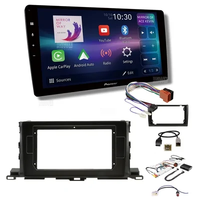 Pioneer DMH-AP6850BT + Aerpro AKTO38 Bundle 9 Inch Trapezoid Head Unit with install kit to suit toyota kluger 2014-2019
