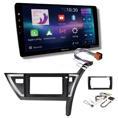 Pioneer DMH-AP6850BT + Aerpro AKTO39 Bundle 9 Inch Trapezoid Head Unit with install kit to suit toyota corolla hatch 2012-2015