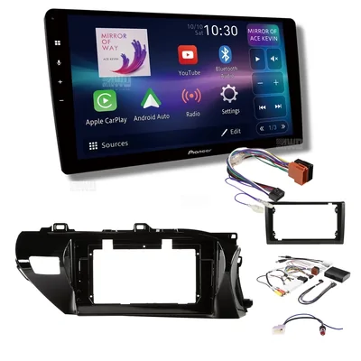 Pioneer DMH-AP6850BT + Aerpro AKTO4 Bundle 9 Inch Trapezoid Head Unit with install kit to suit toyota hilux 2020-
