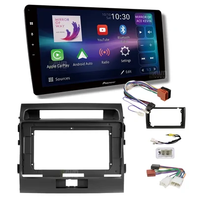 Pioneer DMH-AP6850BT + Aerpro AKTO41 Bundle 9 Inch Trapezoid Head Unit with install kit to suit toyota landcruiser 200 series