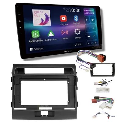 Pioneer DMH-AP6850BT + Aerpro AKTO42 Bundle 9 Inch Trapezoid Head Unit with install kit to suit toyota landcruiser 200 series