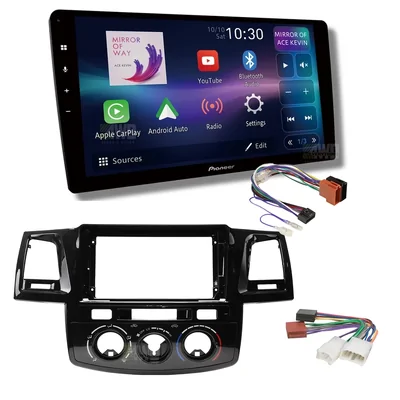 Pioneer DMH-AP6850BT + Aerpro AKTO49 Bundle 9 Inch Trapezoid Head Unit with install kit to suit toyota hilux pre 2011
