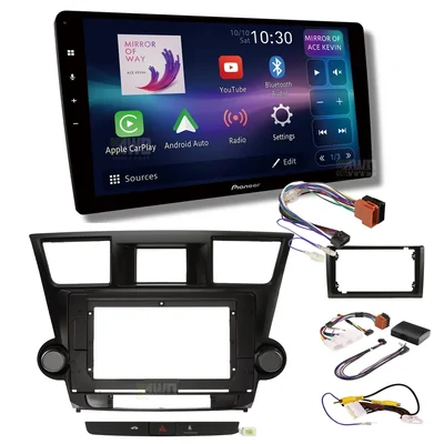 Pioneer DMH-AP6850BT + Aerpro AKTO6 Bundle 9 Inch Trapezoid Head Unit with install kit to suit toyota kluger 2007-2013