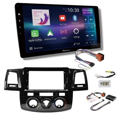 Pioneer DMH-AP6850BT + Aerpro AKTO9 Bundle 9 Inch Trapezoid Head Unit with install kit to suit toyota hilux pre 2011