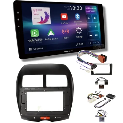 Pioneer DMH-AP8850BT + Aerpro AKMB14 Bundle 10 Inch Trapezoid Head Unit with install kit to suit mitsubishi & peugeot 2010-2019