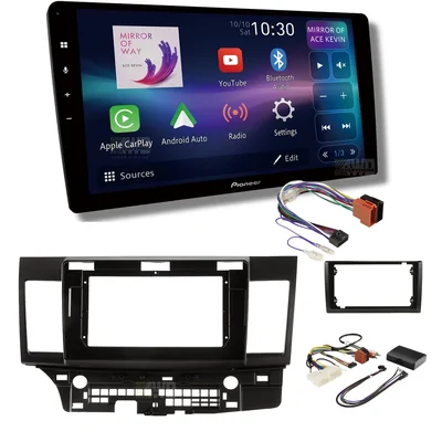 Pioneer DMH-AP8850BT + Aerpro AKMB5 Bundle 10 Inch Trapezoid Head Unit with install kit to suit mitsubishi lancer 2010-2017